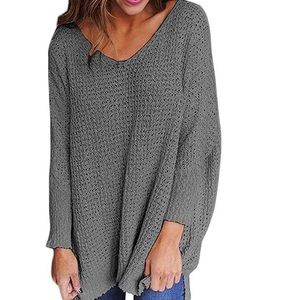 **NEW!!** Oversized V-Neck Sweater